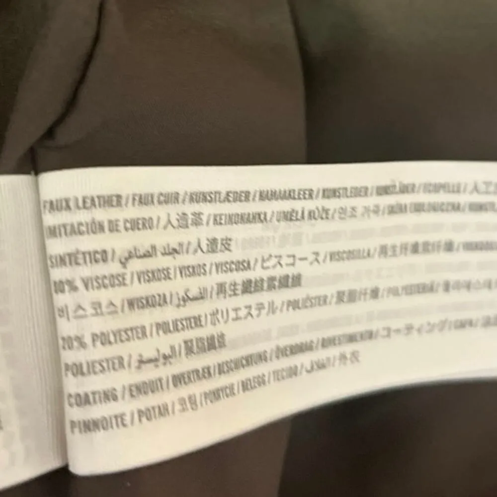 Abercrombie & Fitch Womens Brown Vegan Faux Leather Mini Straight Pencil Skirt S - Image 5