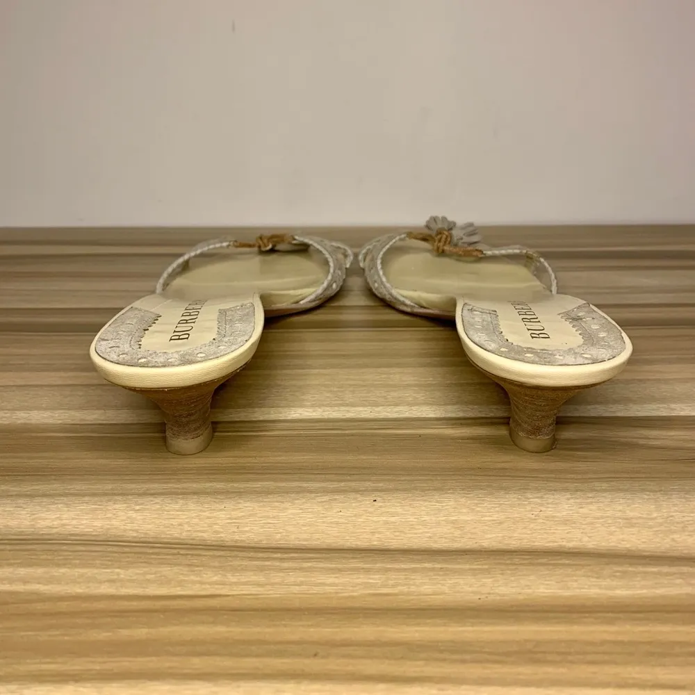 Gray Tassel Sandals Size 37.5 Italy 7 US - Image 8