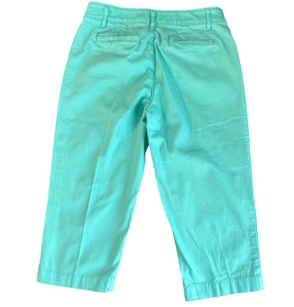 St. John’s Bay Turquoise Capri Pants Women’s Size 10 100% Cotton - Image 2