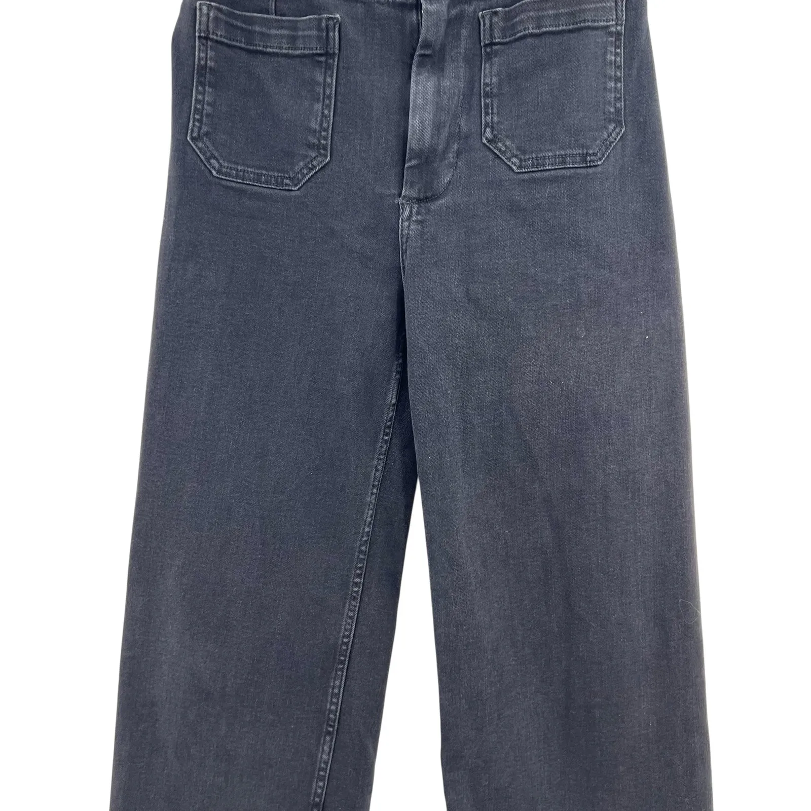 Anthropologie Pilcro The Skipper Jeans Wide Leg‎ Crop Black Size 27P Petite - Image 6