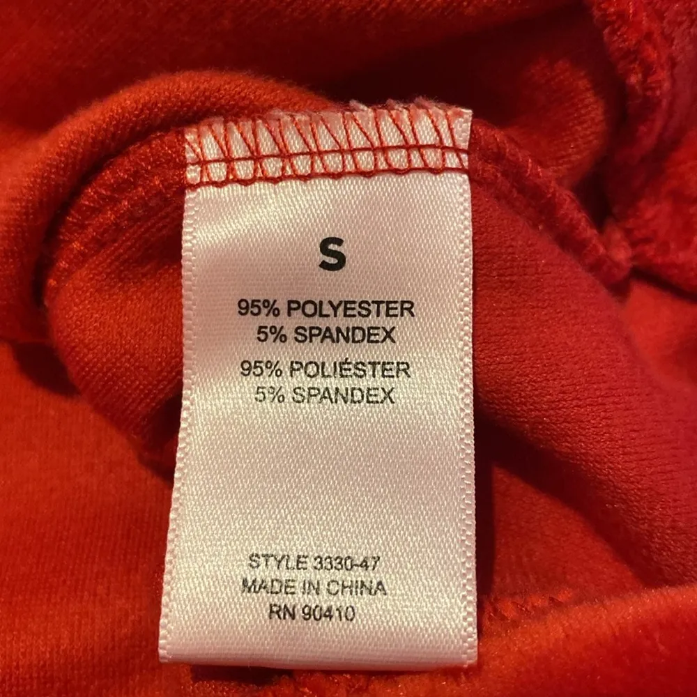 Juicy Couture Ruby Red LOGO L/S Scoop Neck Velour Top Size SMALL - Image 7