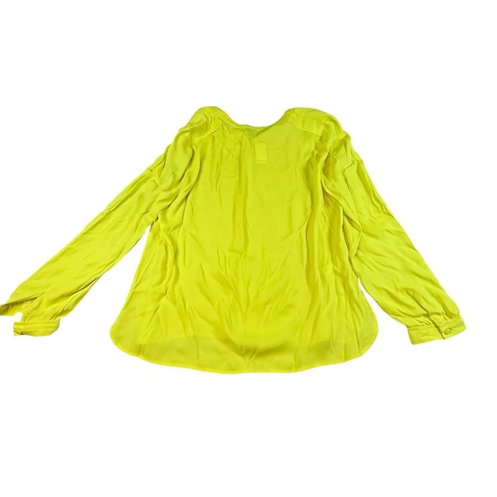 LOFT Long Sleeve Button Down Shirt mustard, yellow Size Large NWT - Image 3