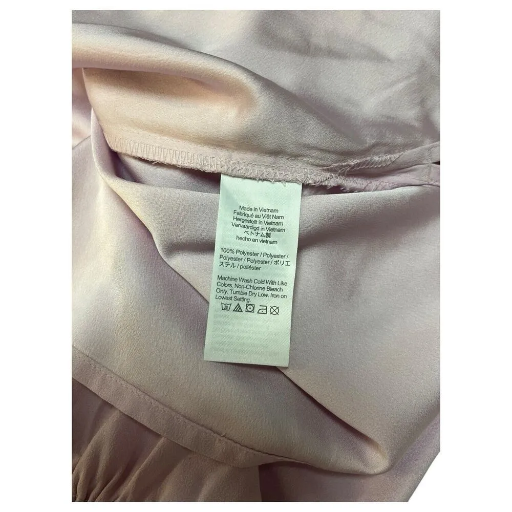 New J Crew Top Womens Small Purple Bishop Sleeve Keyhole Button Career Dressy - Image 7