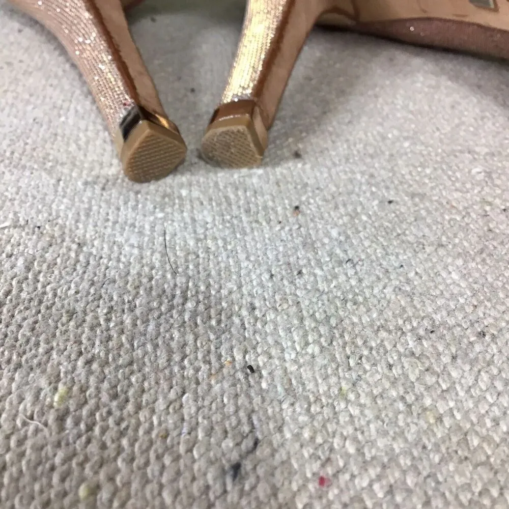 Badgley Mischka Women Shoes SZ. 9 Metallic Peep Toe  Stiletto Wedding, night out - Image 5