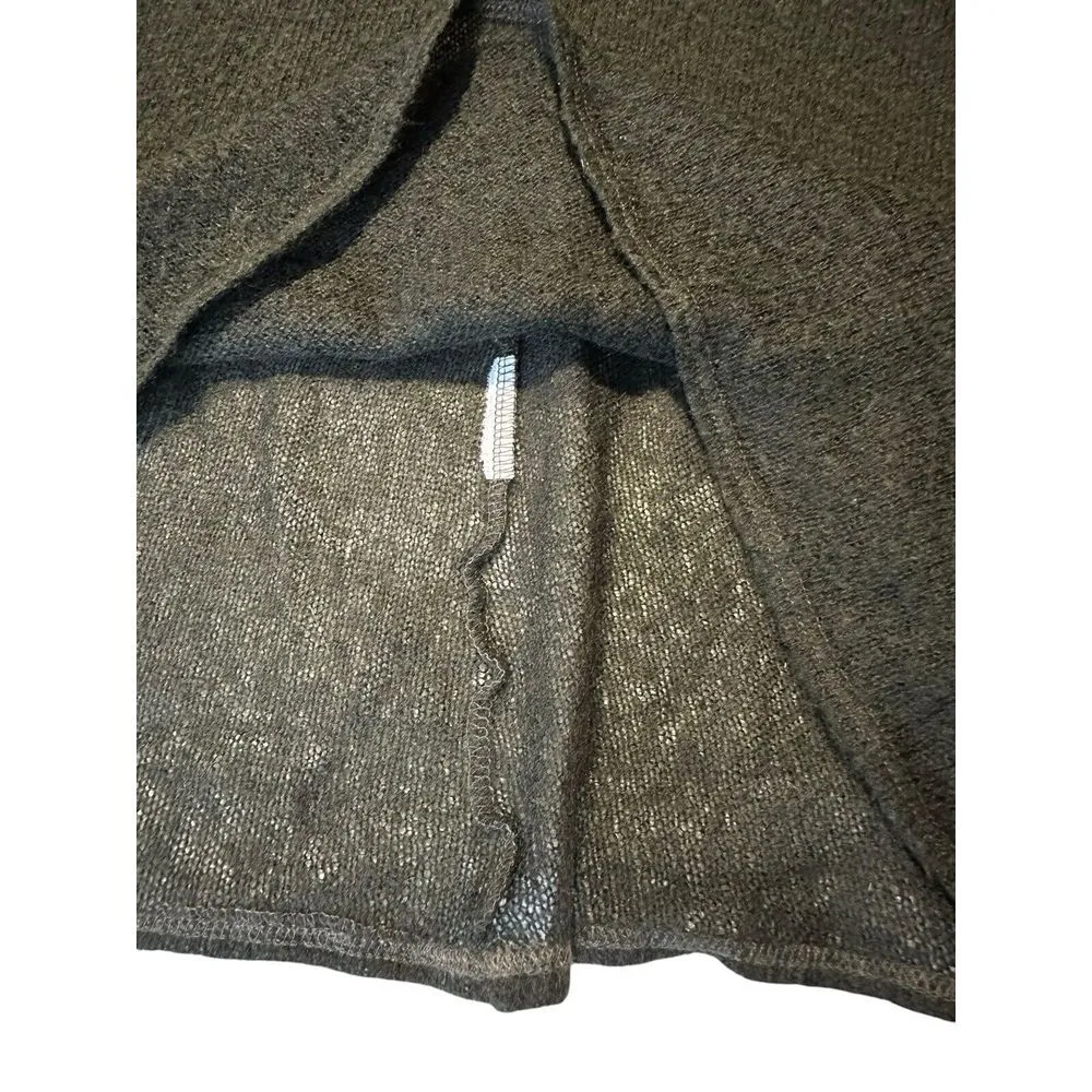 Hache Women's US8 Turtleneck Sweater Wool Italian Olive Green Sz 44 Sheer KL12 - Image 6