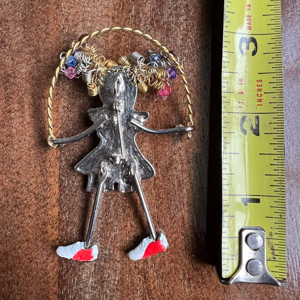 Vintage Ganz “Brats” jumping rope pin - Image 2