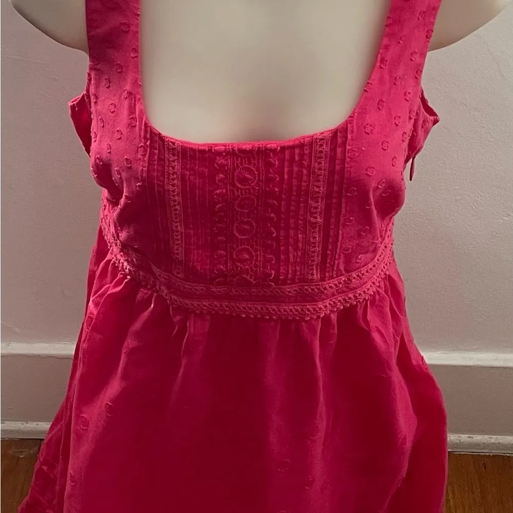 Juicy Couture hot pink textured A-line 100% cotton lined mini dress, size 2 - Image 5