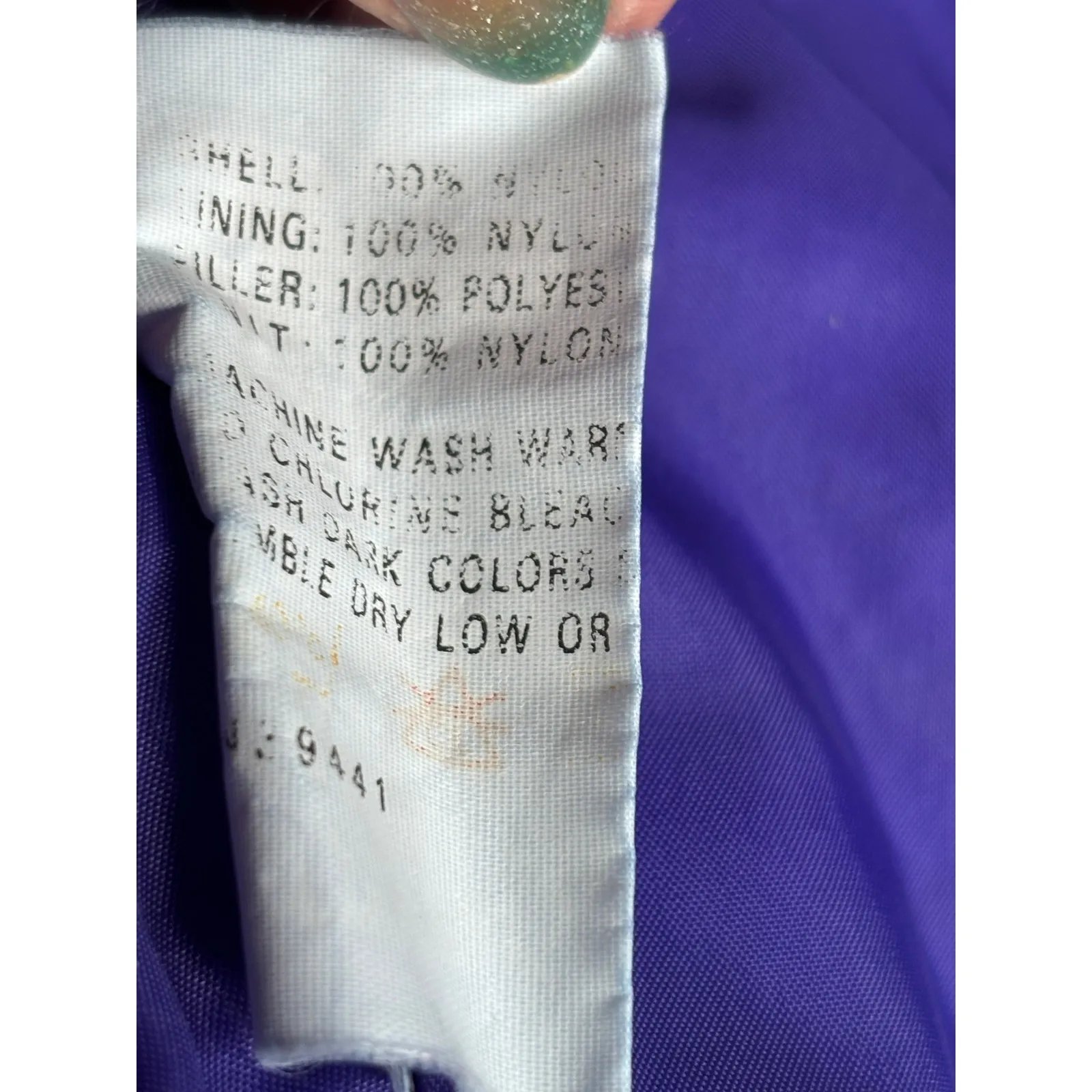 Vintage 90s Inside Edge Purple Blue One Piece Ski Suit Youth XL Womens Fit Snow Size M - Image 10