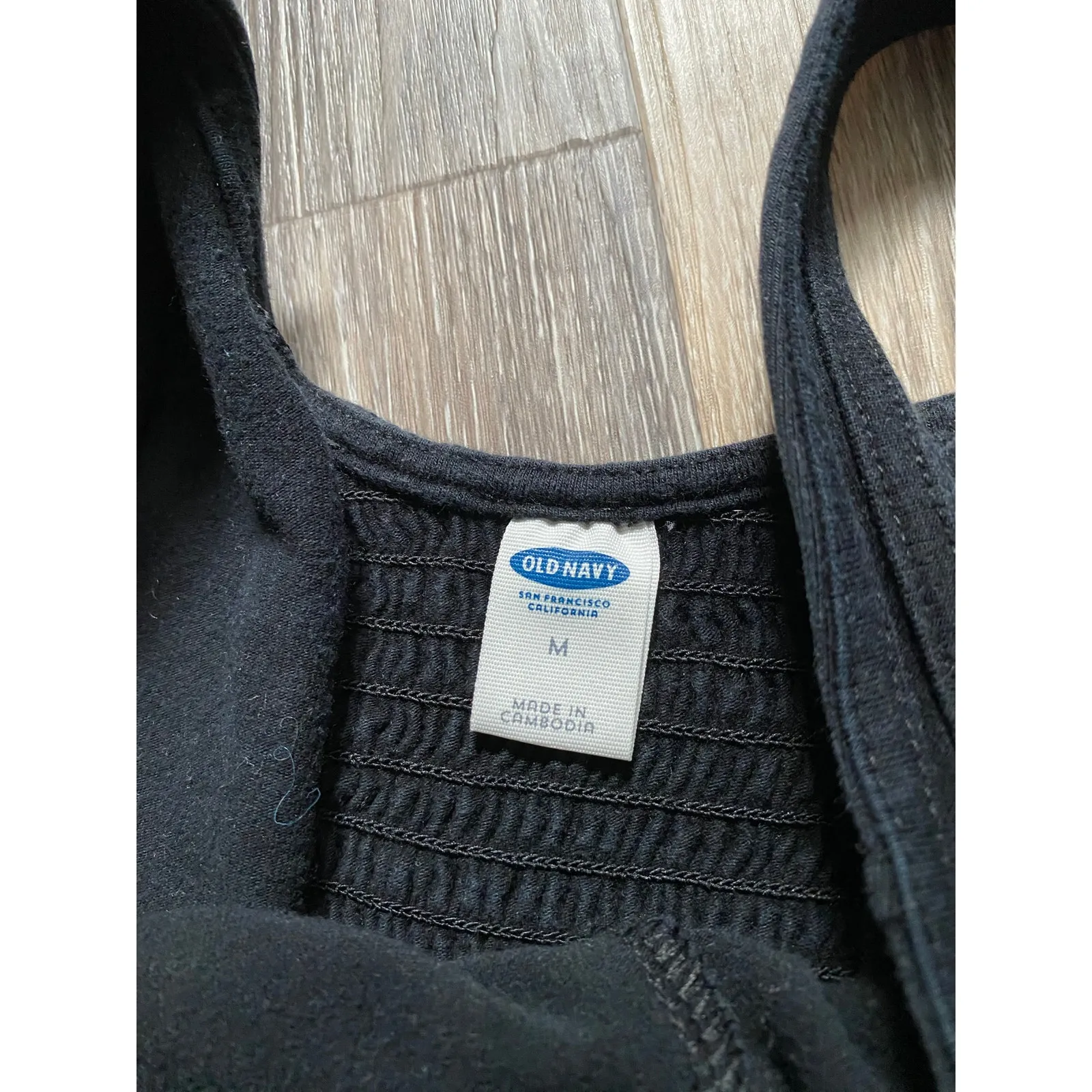 Old Navy‎ Sleeveless Black Cotton Fit & Flare Midi Dress Medium Dainty 90s Soft - Image 5