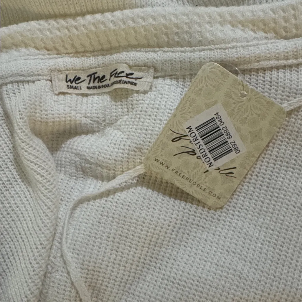 Free People Sail Away Solid Long Sleeve Tee - Ivory S - Image 8