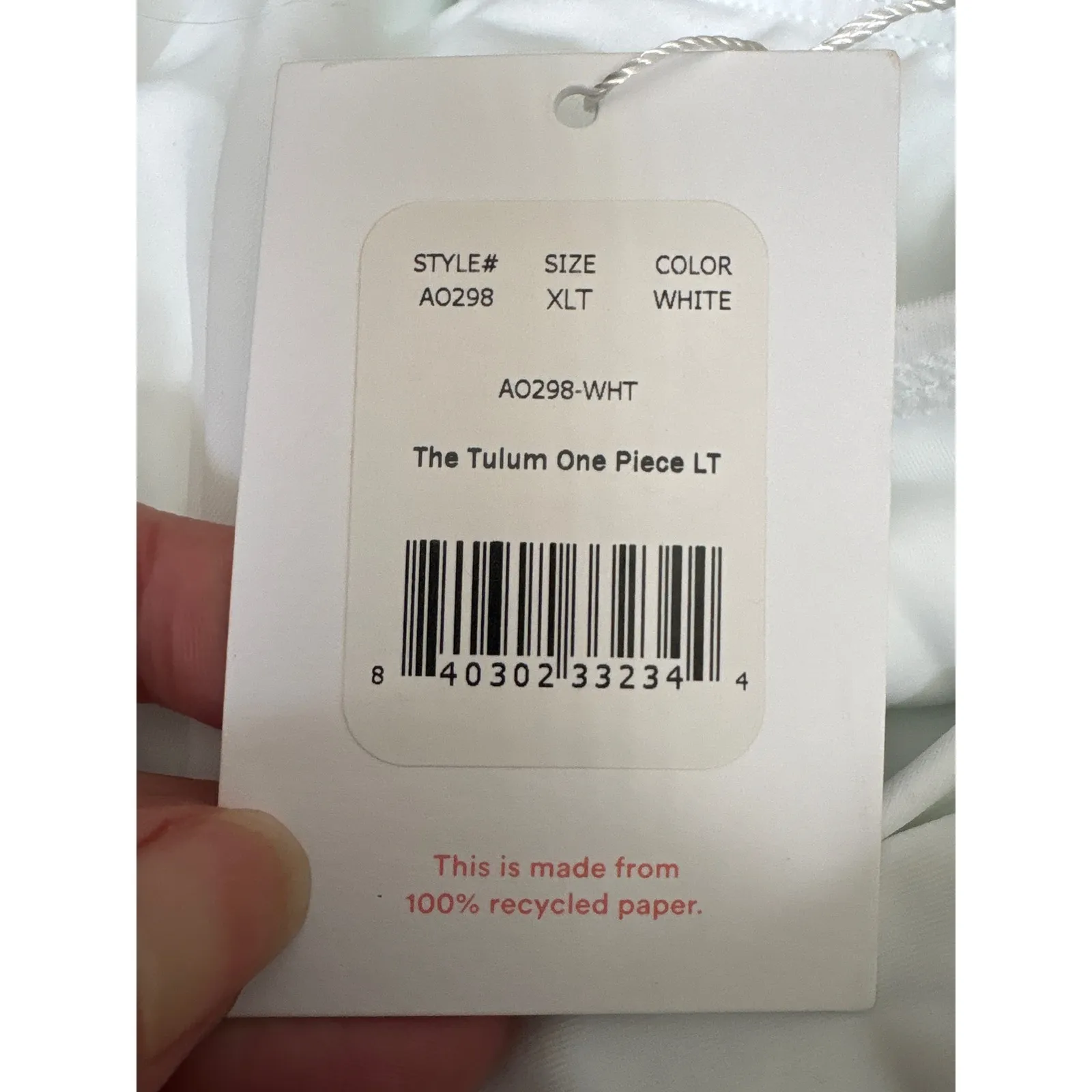 Andie The Tulum One Piece LT Swimsuit White Size XL long torso NWT - Image 7