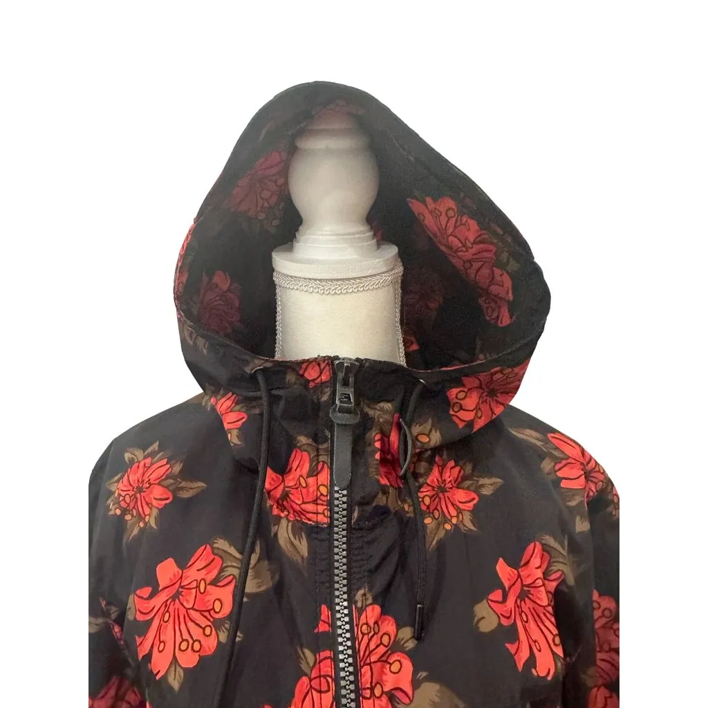 COACH Floral Windbreaker Hoodie Jacket Size Small - Image 2