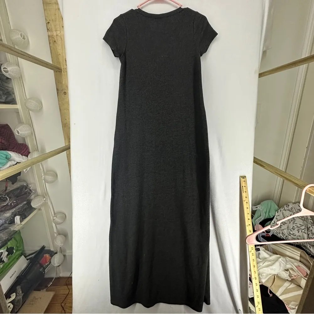 Zara Trafaluc Striped Maxi Dress Size S Grey - Image 2