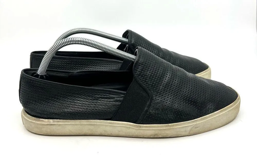 Vince Blair Black Perforated Leather Slip On Sneaker Women's 11 US - Image 3