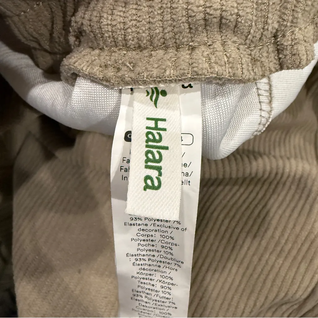 NWT Halara Tan High Waisted Pocket Straight Leg Mop Corduroy Casual Pants - Image 8