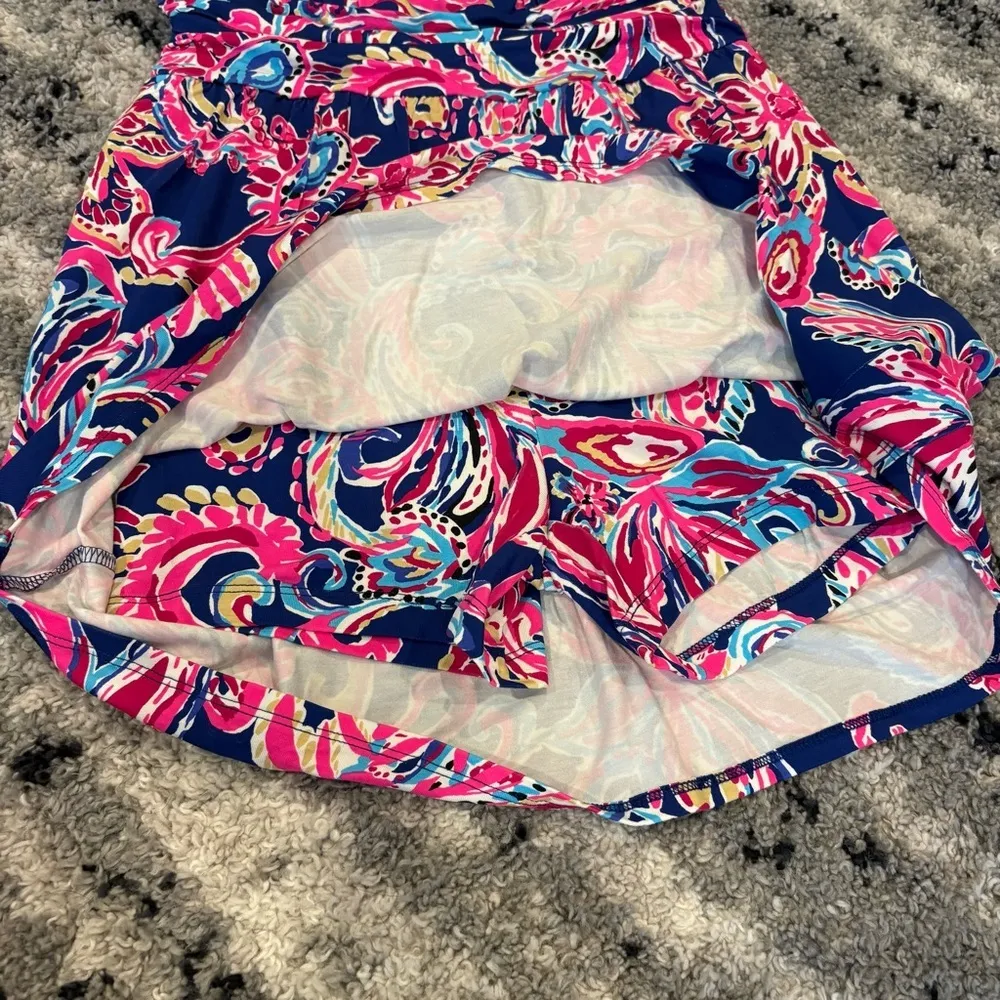 Lilly Pulitzer Perigi Boat Neck Romper Paisley Print Dress Small Skort New - Image 14