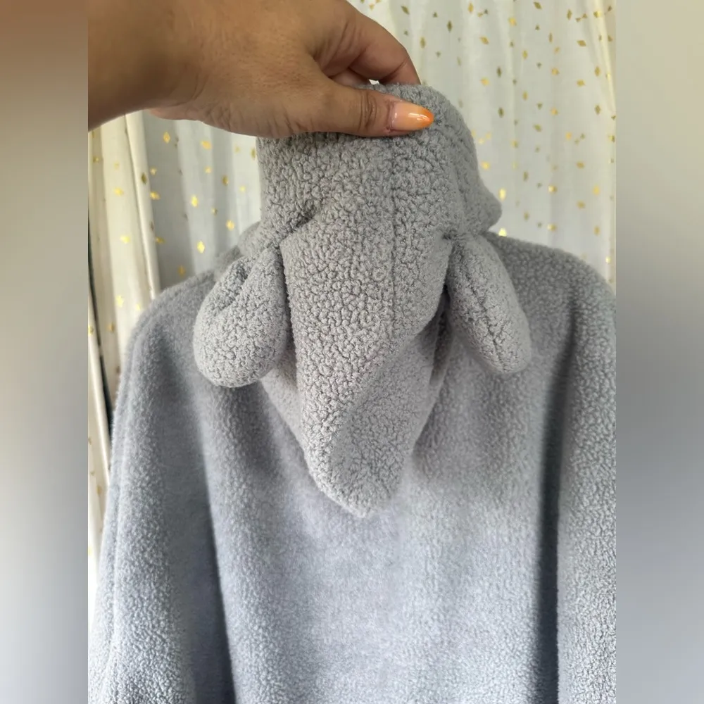 Wearable Oversized Blanket Fleece Hoodie Sweatshirt Kangaroo Pockets One Size Size undefined - Image 8