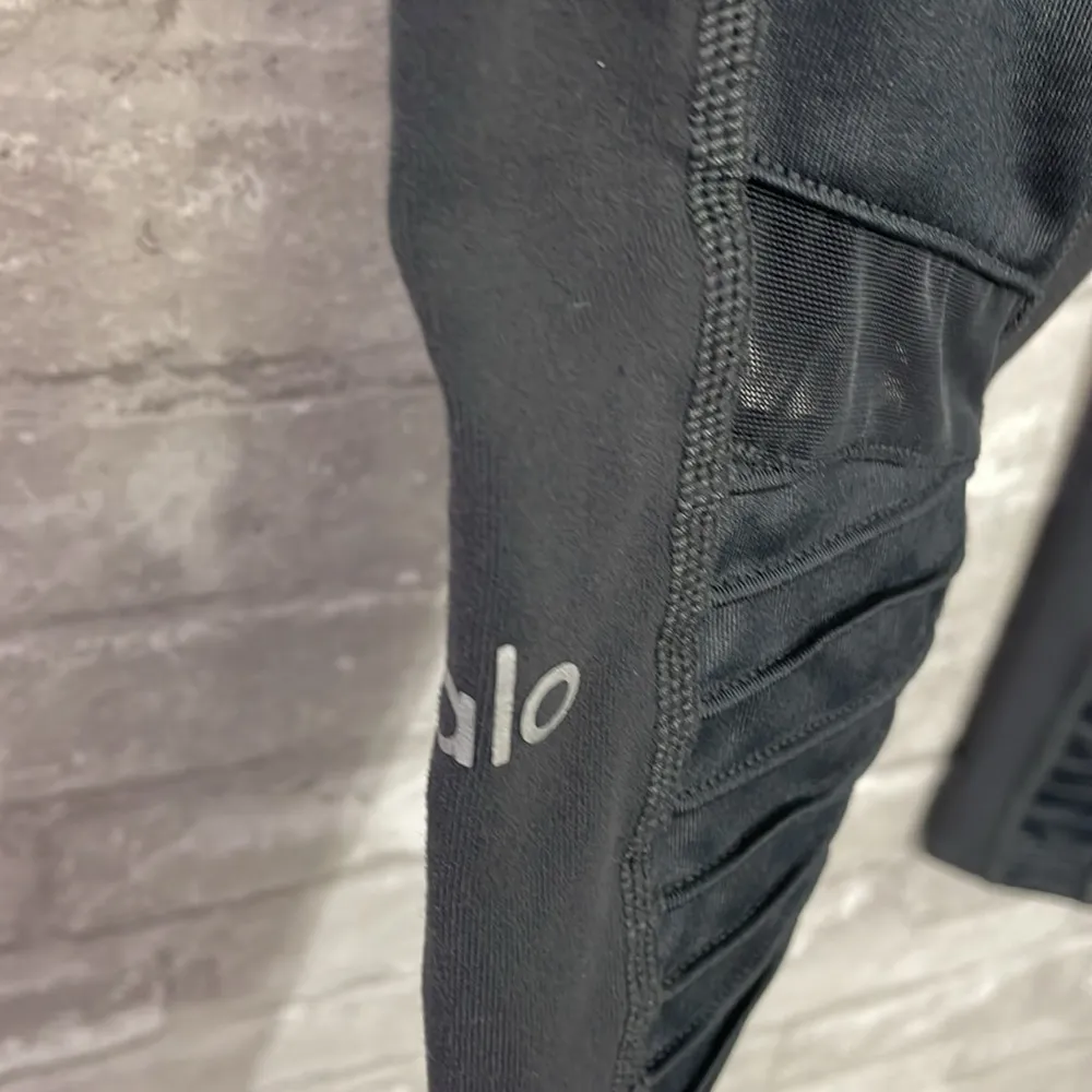 Alo High Waist Moto Sport Leggings with Mesh Panels - Image 4