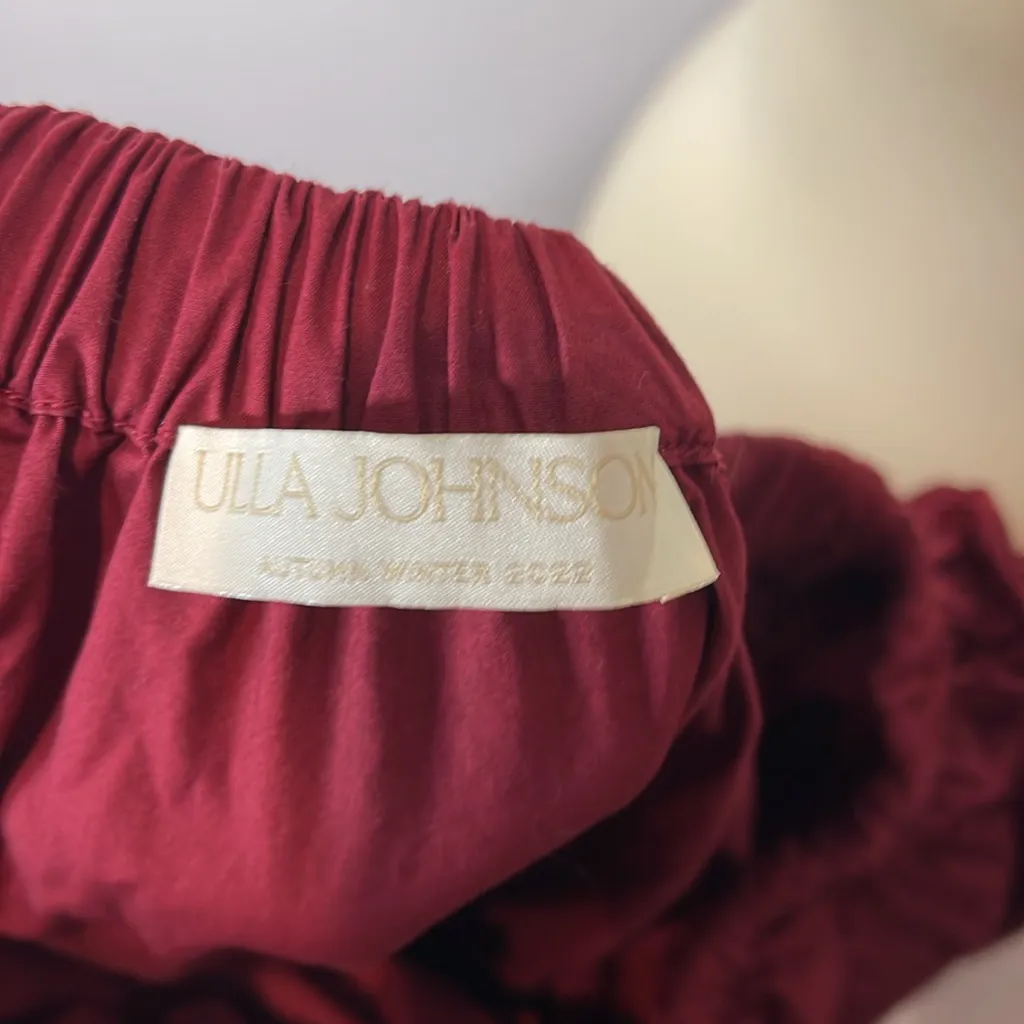 Ulla Johnson Martine Long Puff Sleeve in Bordeaux‎ - Image 11