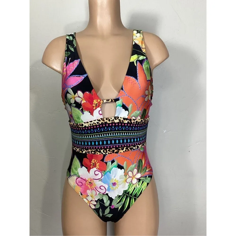 New. La Blanca reversible plunge neck swimsuit. Small. Retails $129 - Image 8