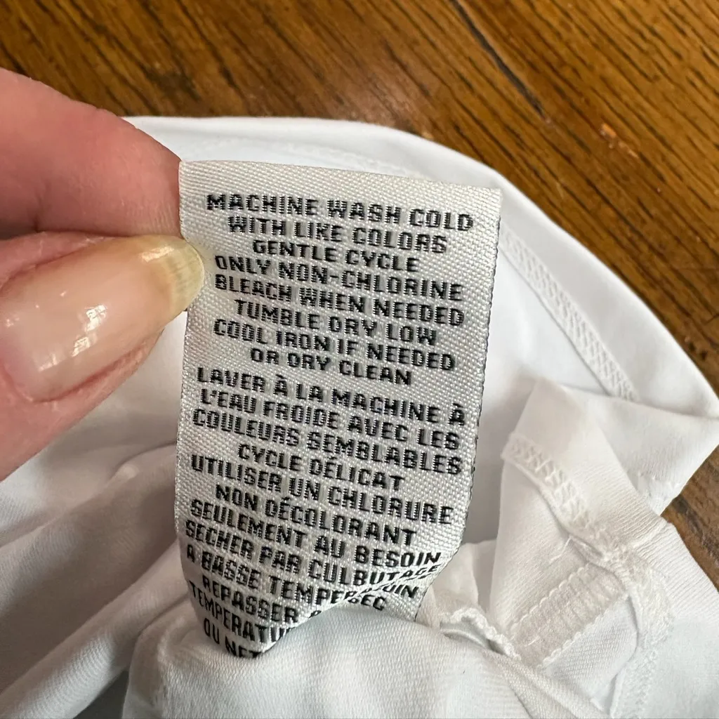 Jason Wu White Sleeveless Mock Neck Ruched Top Size Medium EUC Basic White Cowl - Image 9