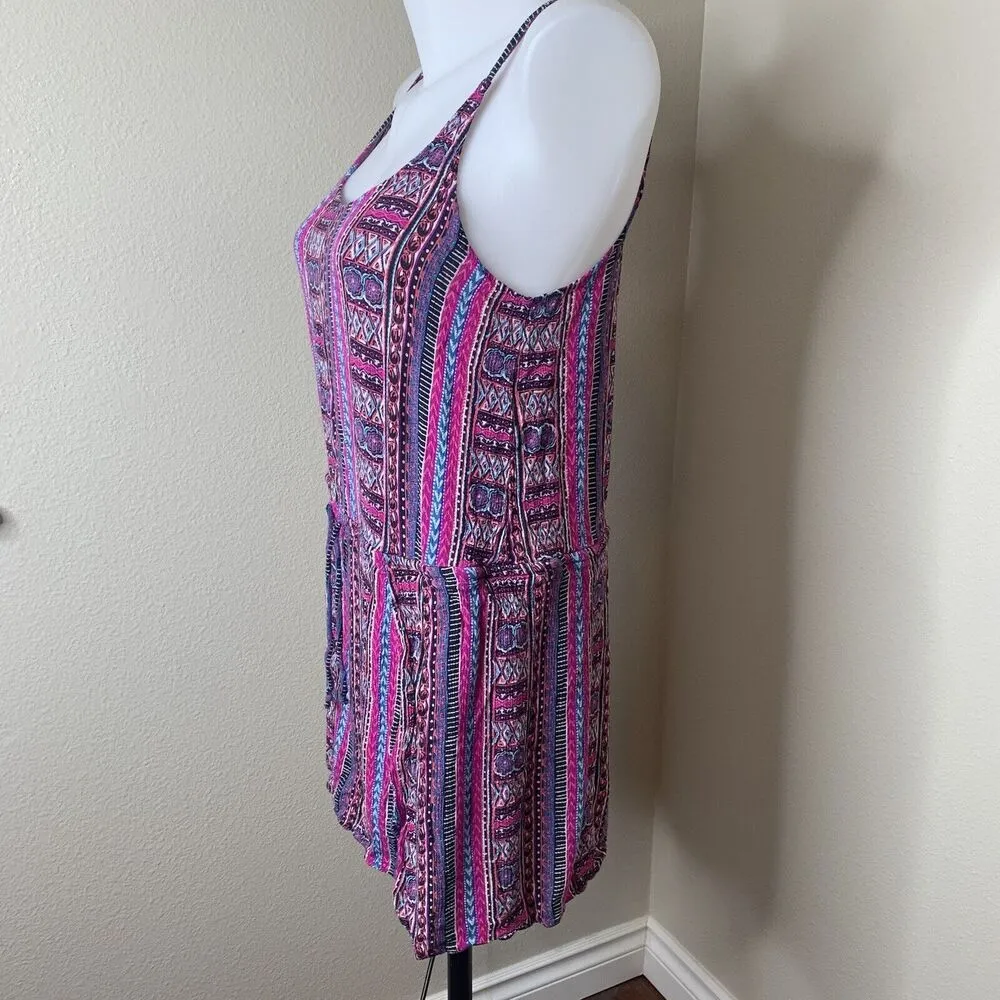 Swimwear Cover Up Boho Aztec Pink Purple Sz Medium - Image 4