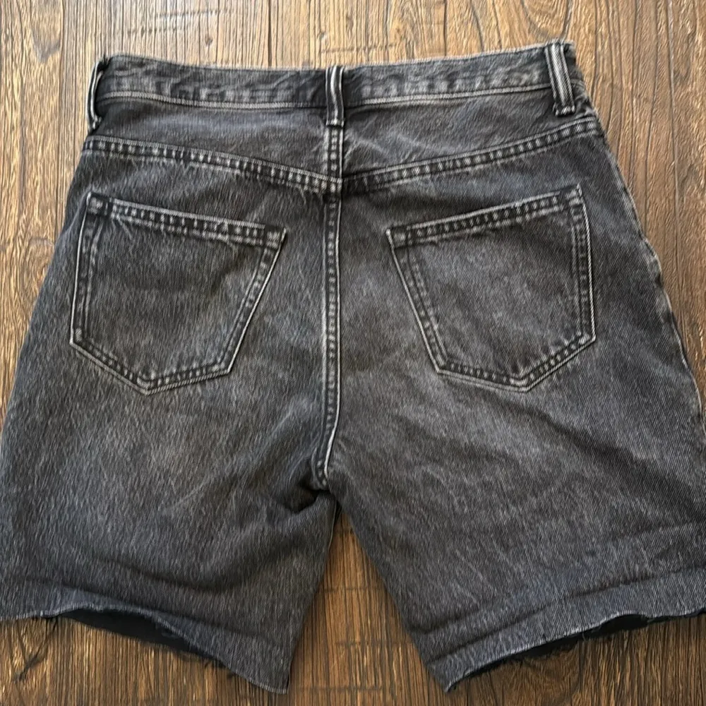 Everlane OG Boyfriend Cut Off Denim Shorts Black High Rise Size 26 - Image 5