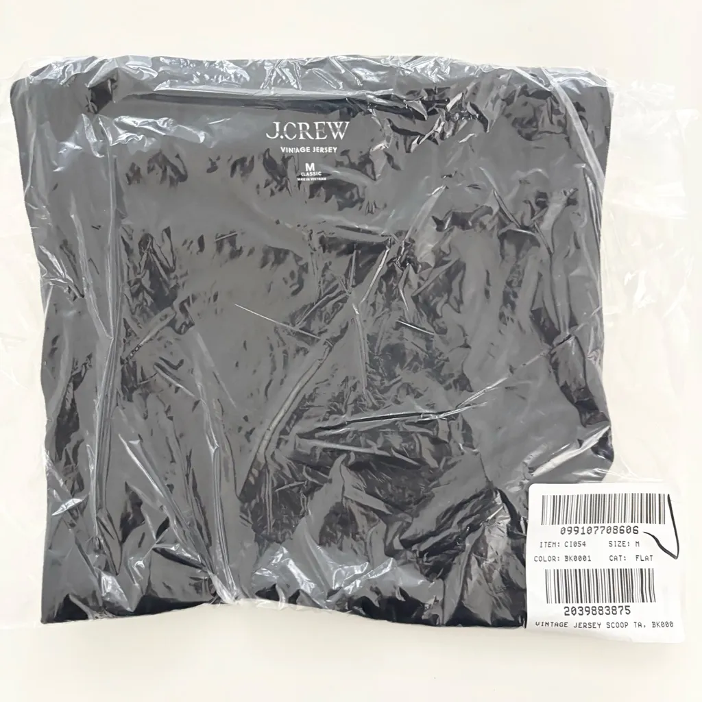 NWT J. Crew Vintage Jersey Scoopneck Tank Top Black - Image 4