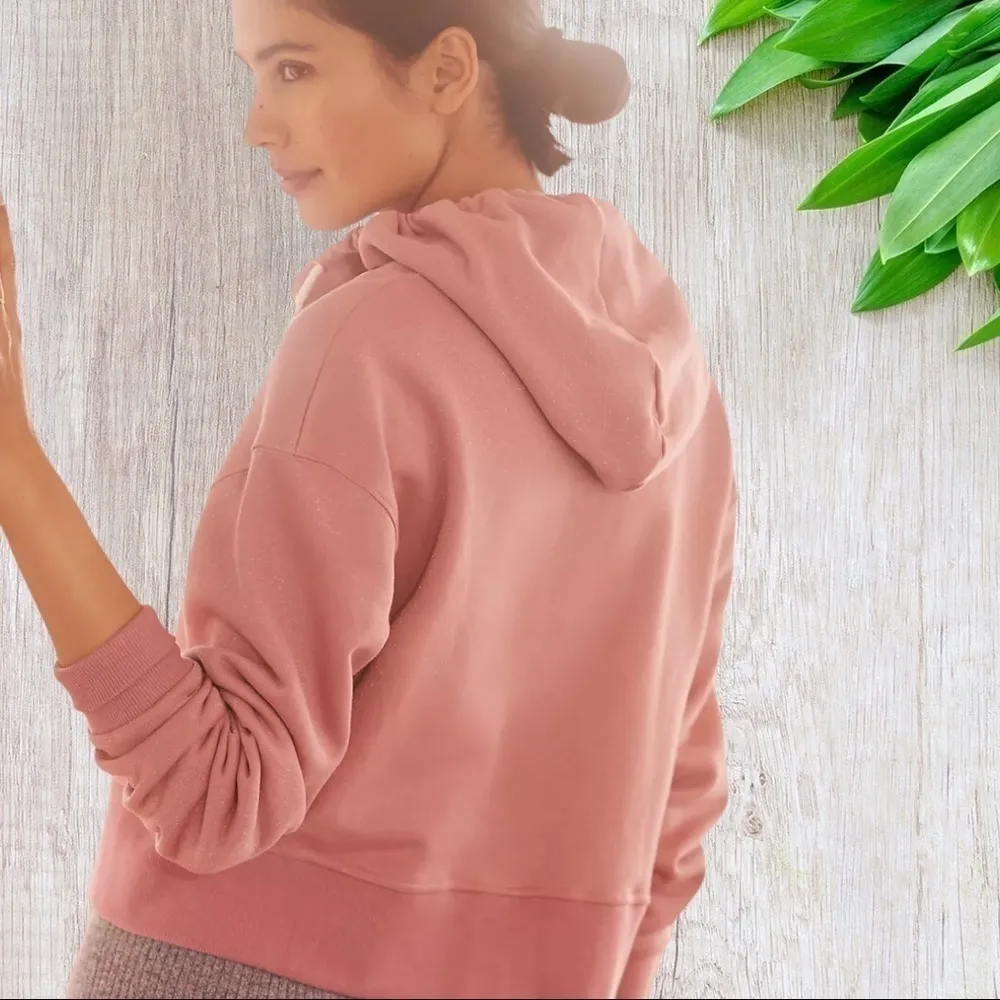 Anthropologie Anthro Canape Sienna Zip-Up Hoodie in Pink Large - Image 3