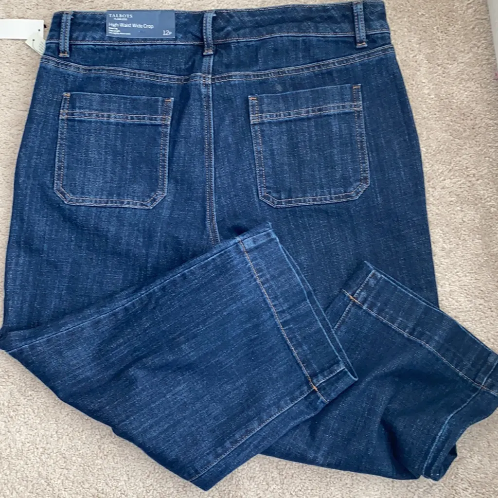 Talbots high waist wide crop jeans - Image 5