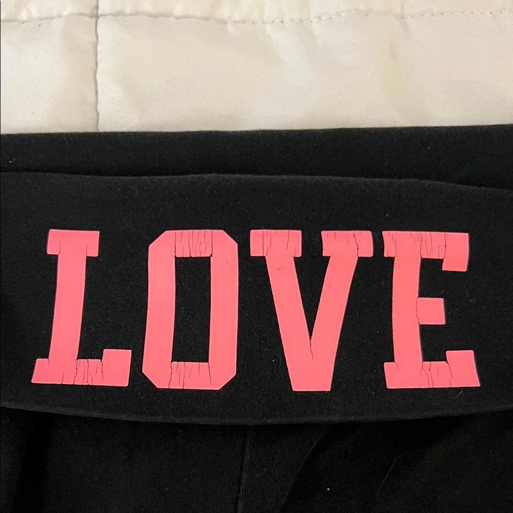 Victoria's Secret Black High-Waisted Foldover LOVE Leggings Size SP - Image 7