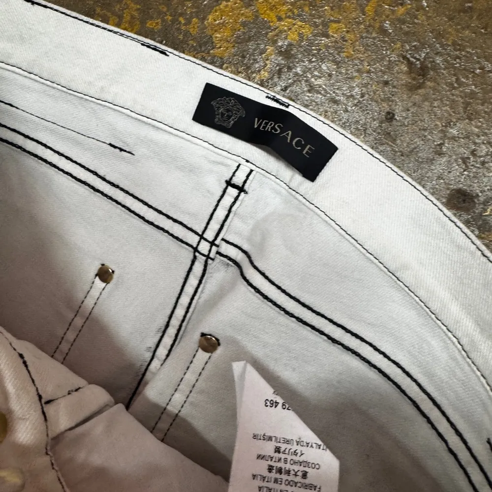 Versace  White Denim with Black Stitching - Image 5