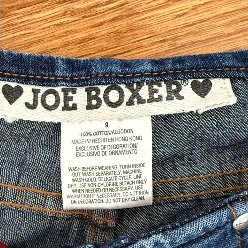 Joe Boxer Vintage Y2K Rhinestone Sparkling Floral Bootcut Jeans Women’s Size 9 - Image 2