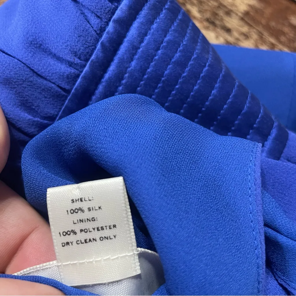 Moulinette‎ Soeurs Babydoll Dress Size 6 Anthropologie Silk Blue Fit Flare - Image 8