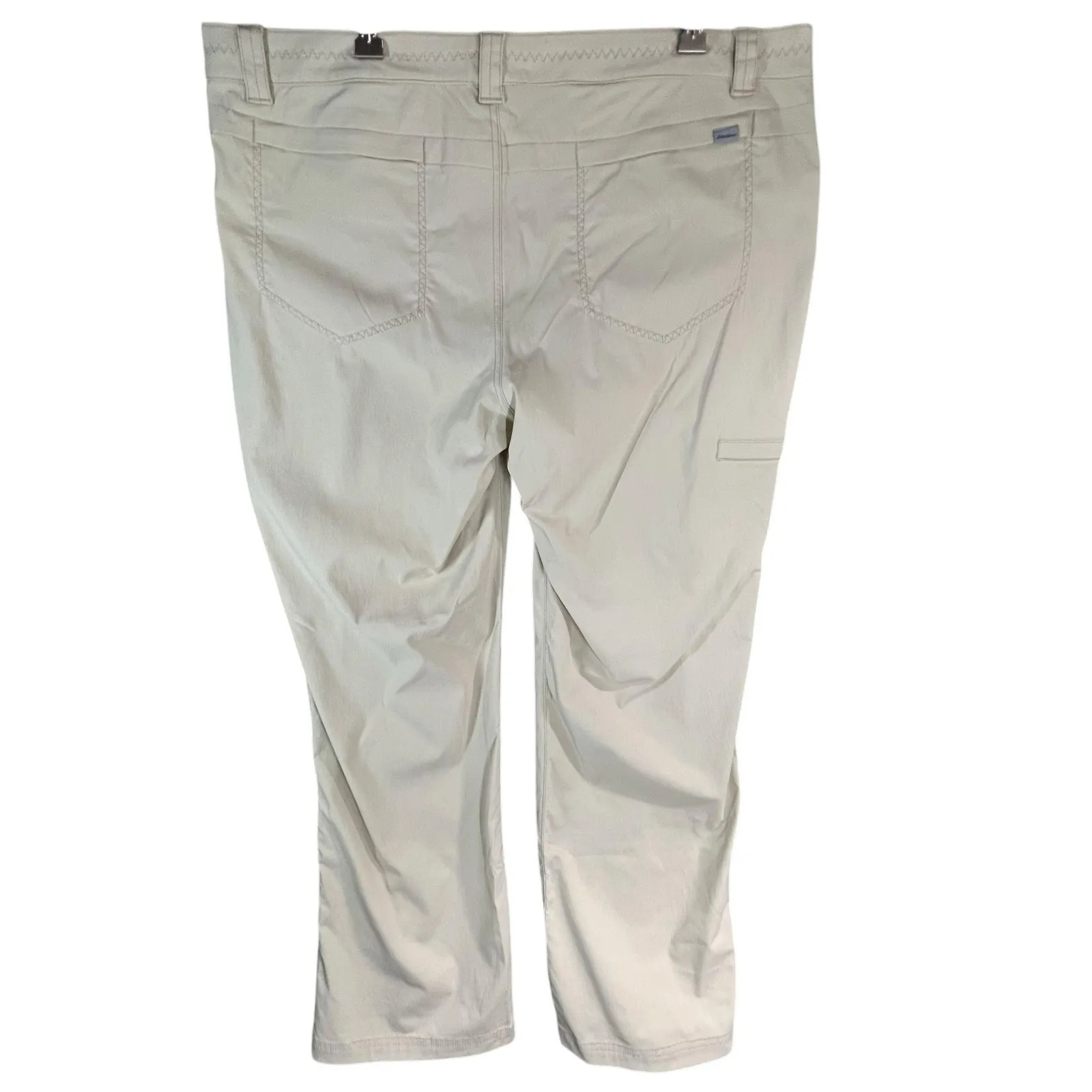 Eddie Bauer Travex Pants Womens 16 Beige Roll Up Stretch Nylon Hiking Gorpcore - Image 3