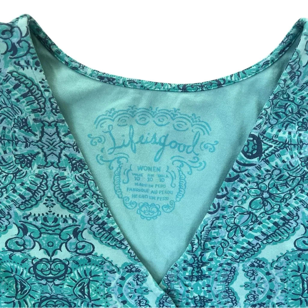 Life is Good  Teal Patterned Dress - Image 5