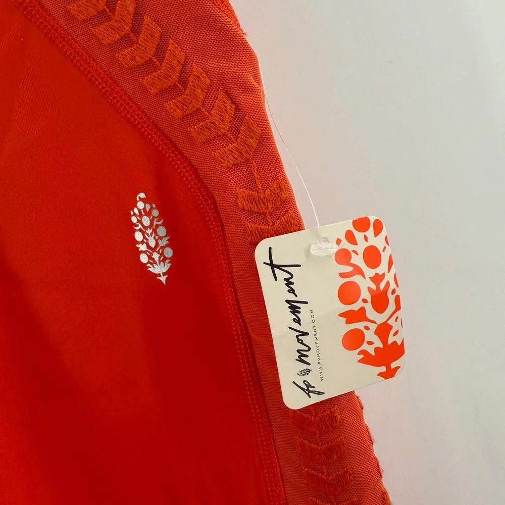 Free People Movement Desert Renegade Leggings SZ Small Mandarin Red NWT Athletic - Image 8