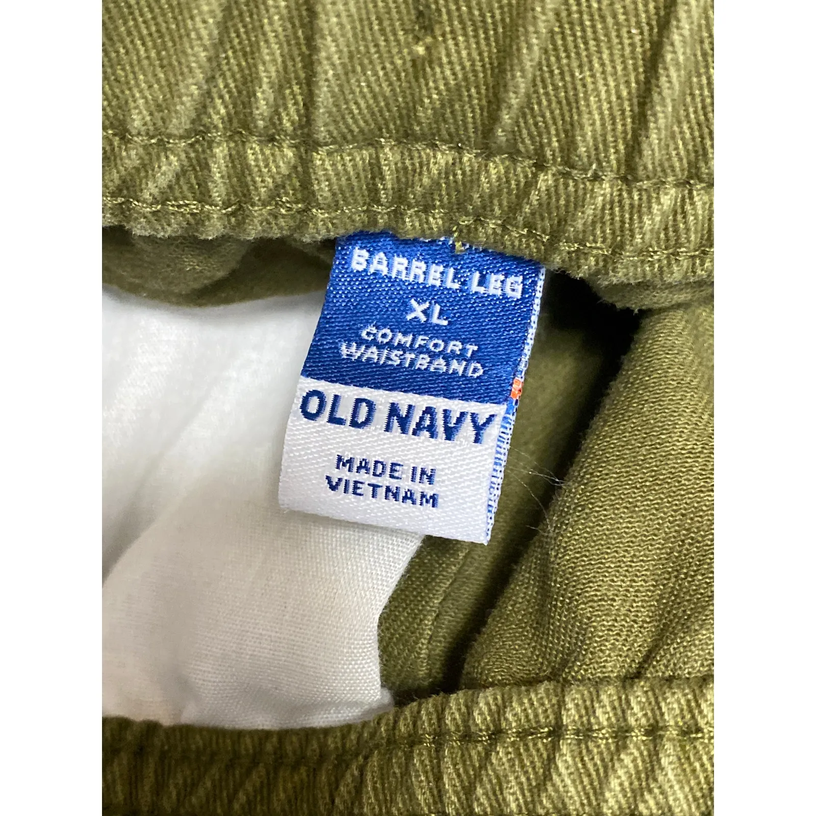 Old Navy Green Drawstring Barrel Carrot Wide Leg Cargo Joggers Trousers Pants XL - Image 3