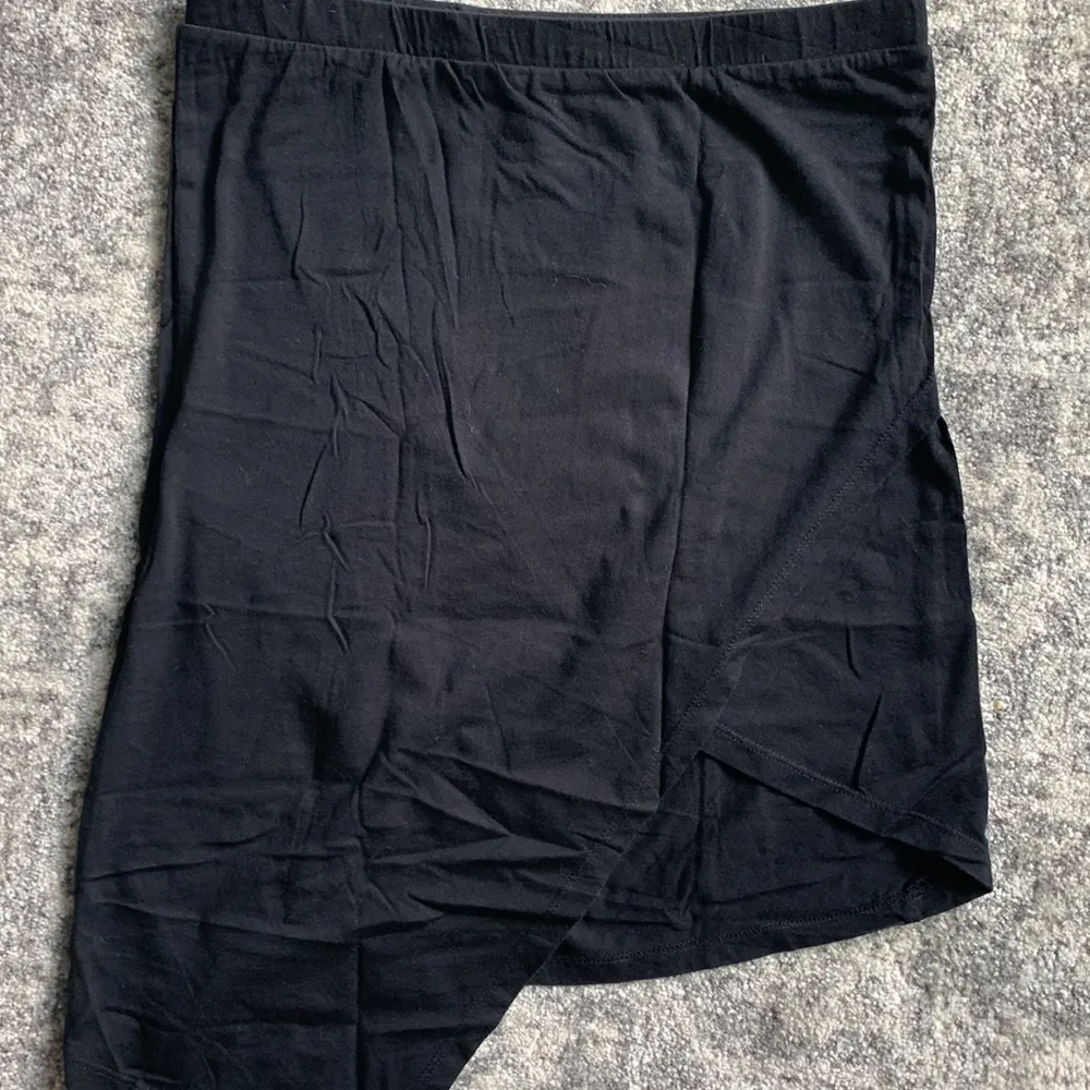 Alternative Apparel Crossover Asymmetrical Black Mini Skirt - Image 2