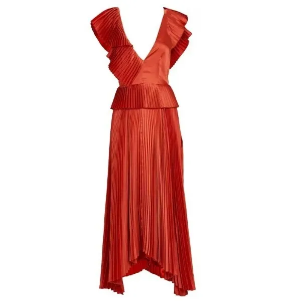 Amur Liliana Dress Size 2 Red - Image 7