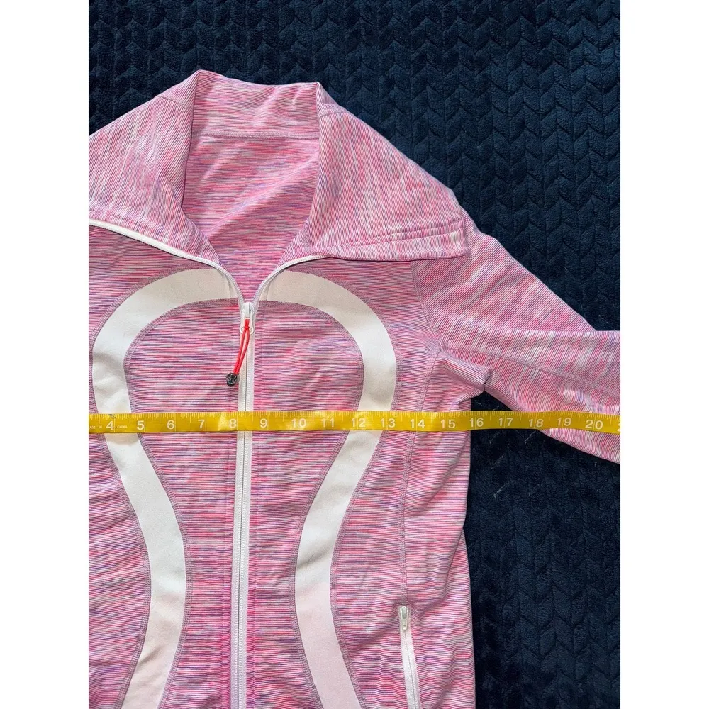 Lululemon Define Jacket Thumbholes Full Zip Athletic Pink White Size 4 - Image 5