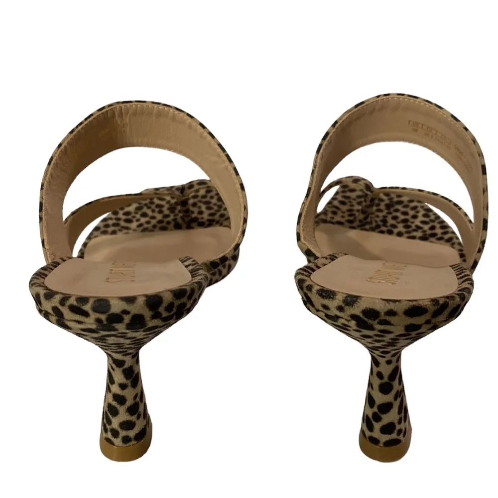 New Stuart Weitzman Lyla 75 cheetah print suede mule high-heel sandals size 8 - Image 9