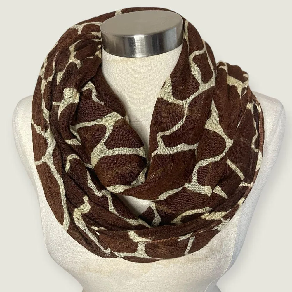 UNBRANDED Brown Animal Print Pashmina Wrap - Image 5