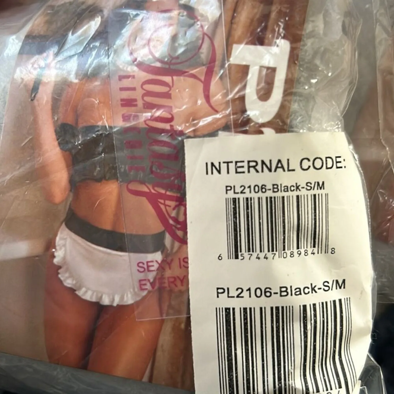 Fantasy Lingerie PLAY Pardon My French Maid Costume S/M NWT Sealed Black - Image 5