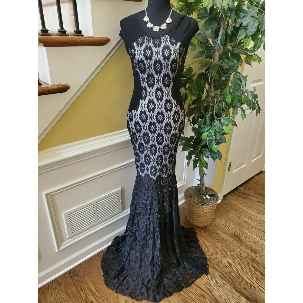 Sexy Backless Lace Cocktail Clubwear Women Dress Black Size undefined - Image 10