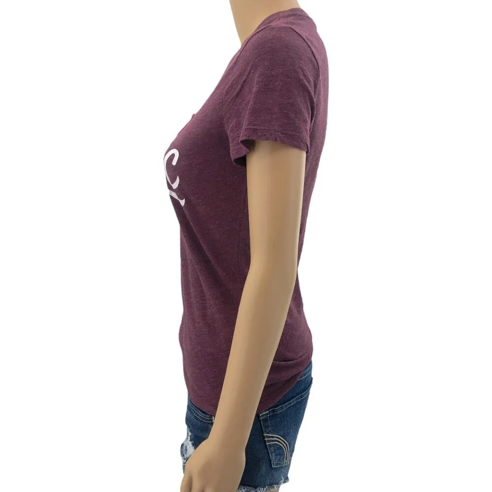 Aeropostale MEDIUM Purple Aero NYC Spellout Tee Shirt T-Shirt Top Classic Crew - Image 3