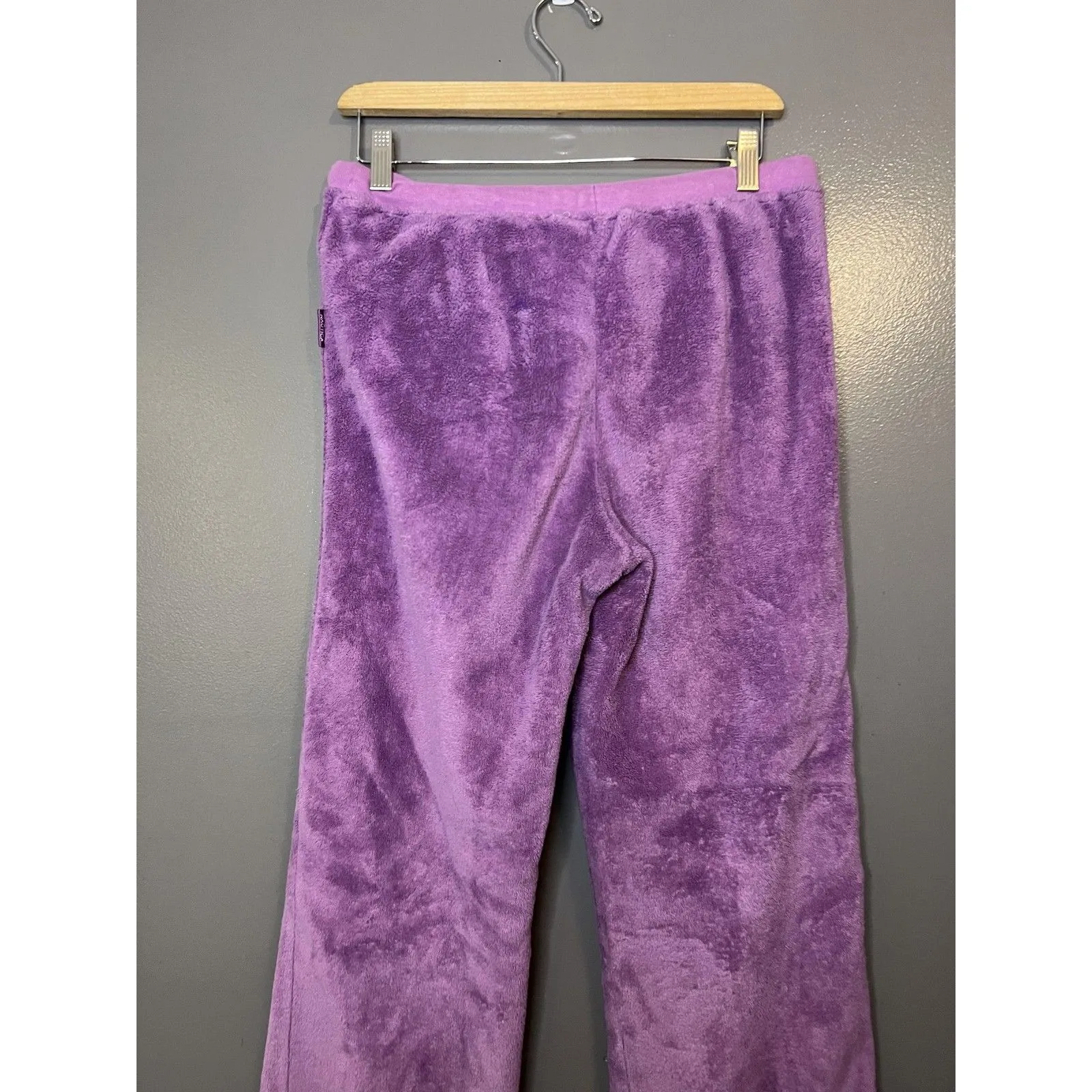 Nautica Pants Womens Small Purple Plush Fleece Lounge Sleep Drawstring Cozy - Image 5