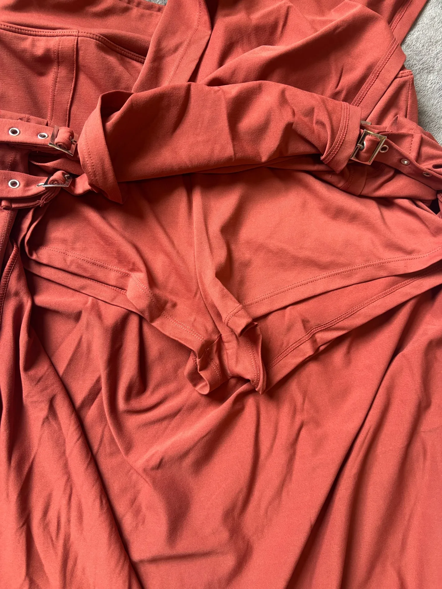 NWT High Waisted Decorative Buckle 2-in-1 Maxi Casual Skirt - Emboldened Size S - Image 5