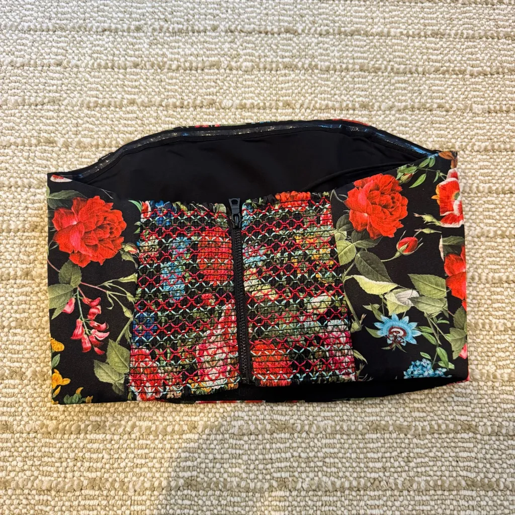 Alice + Olivia Floral Bustier Crop Top | XS - Image 3