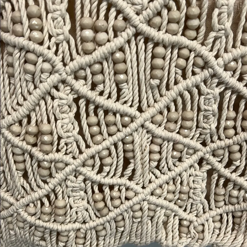 ✨Antik Kraft Beaded Macrame Shoulder Bag w/ Zipper closure - Image 3